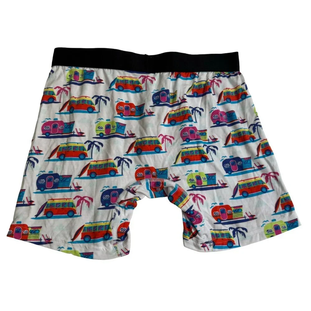 MeUndies mens boxer brief size medium multicolor campers beach‎ summer for three